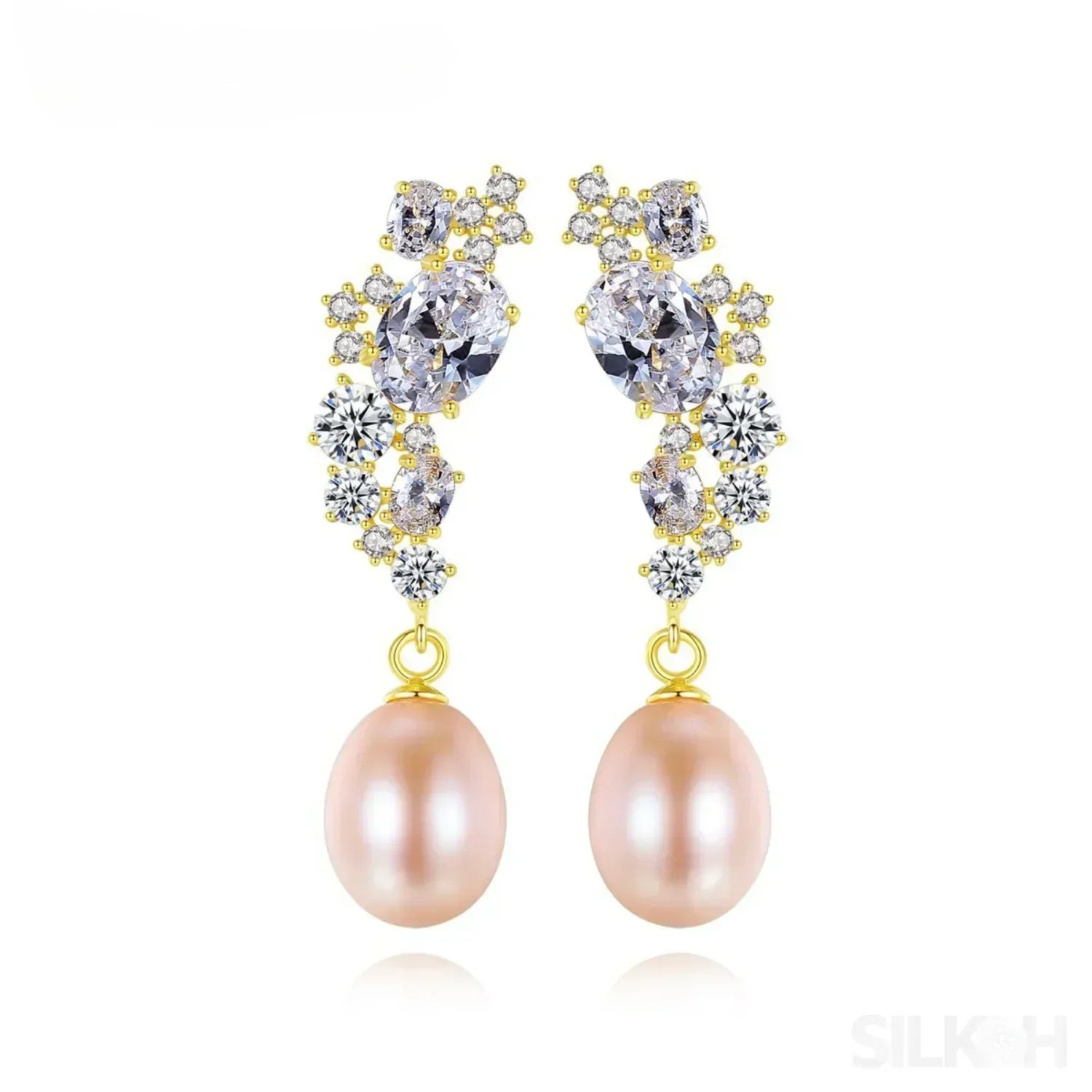 Natural Freshwater Sterling Silver Pearl Stud Earring Adalynn