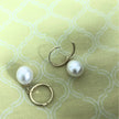 Oval Sterling Silver pearl Hoop Earrings Ana
