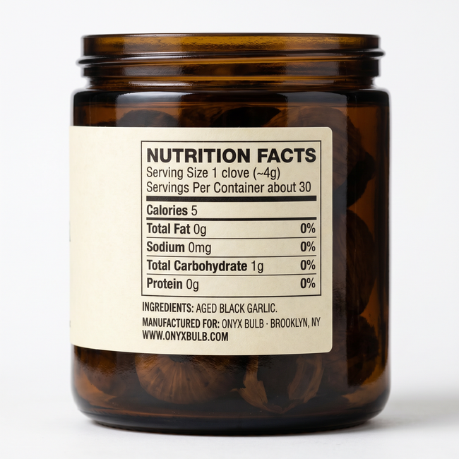 Peeled Cloves — 5 oz — nutrition facts label