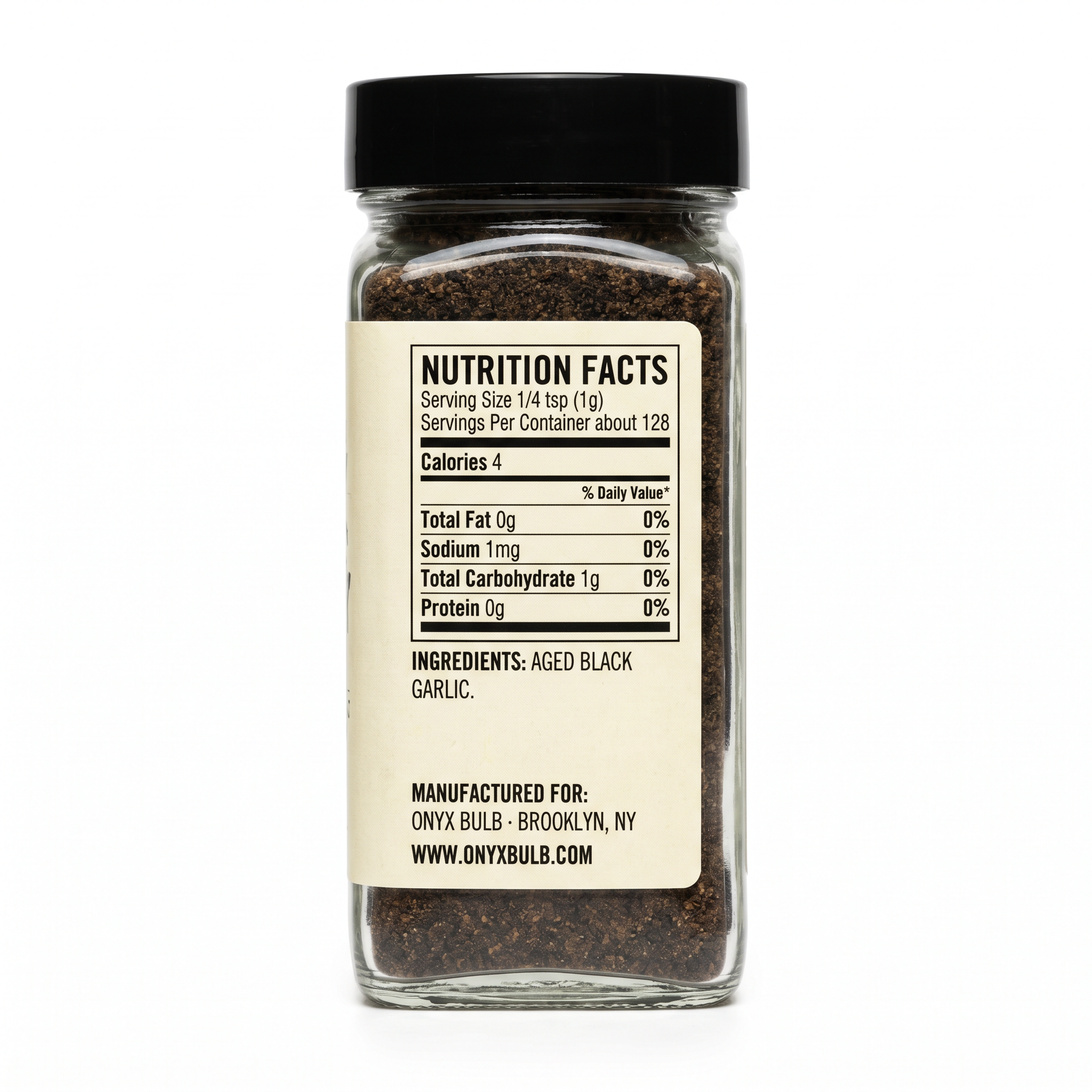 Granulated Powder — 4.5 oz Shaker — nutrition facts label