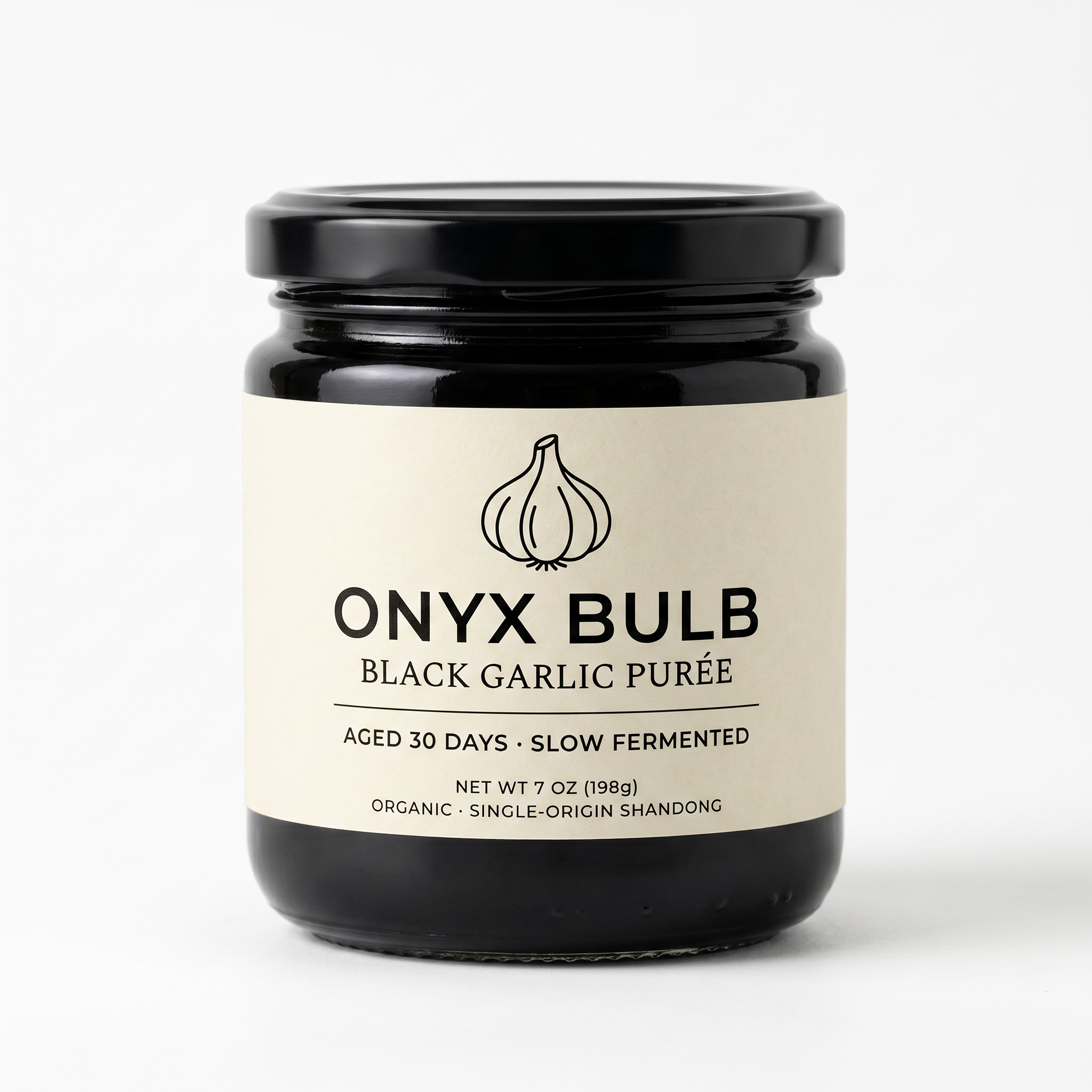 Black Garlic Puree — 7 oz — front packaging