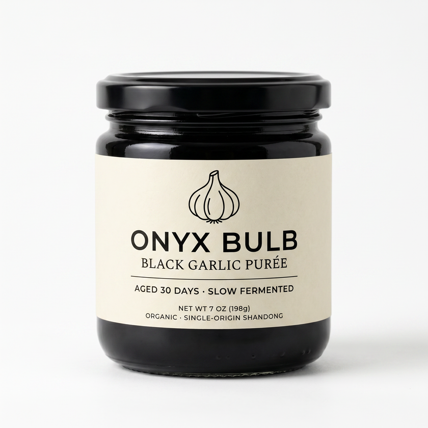 Black Garlic Puree — 7 oz — front packaging