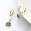 Retro 14K Gold Plated Sterling Silver Freshwater Pearl Hoop Earrings Lainey