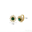 Retro 18K Gold Plated Sterling Silver Hoop Emerald Earrings Liv