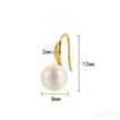 Retro Sterling Silver Freshwater Pearl Hook Earrings Flo