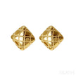 Rhombus Sterling Silver Pattern Stud Earrings Dia