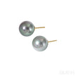 Round 18K Gold Plated Sterling Silver Pearl Stud Earrings Kya