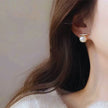 Round 18K Gold Sterling Silver Pearl Stud Bridal Earrings Gia