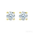 Round Four Prong Sterling Silver Zircon Inlaid Earrings Ora