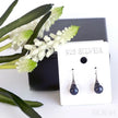 Round Sterling Silver pearl Drop Earrings Ann