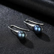 Round Sterling Silver pearl Drop Earrings Ann