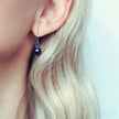 Round Sterling Silver pearl Drop Earrings Ann