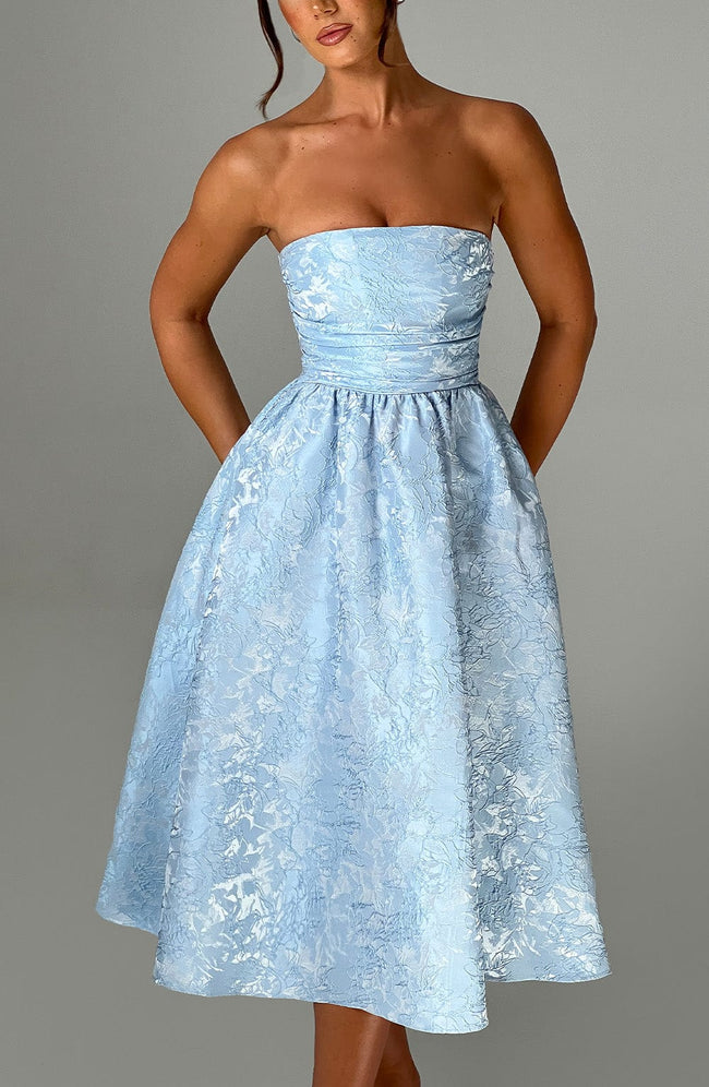 Sienna Midi Dress- Blue