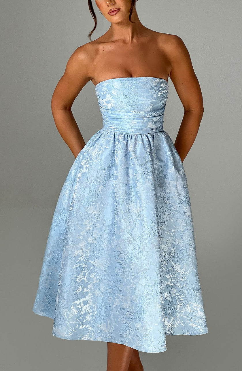 Sienna Midi Dress- Blue