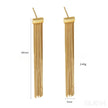 Simple Tassel Sterling Silver Fringe Drop Earrings Fay