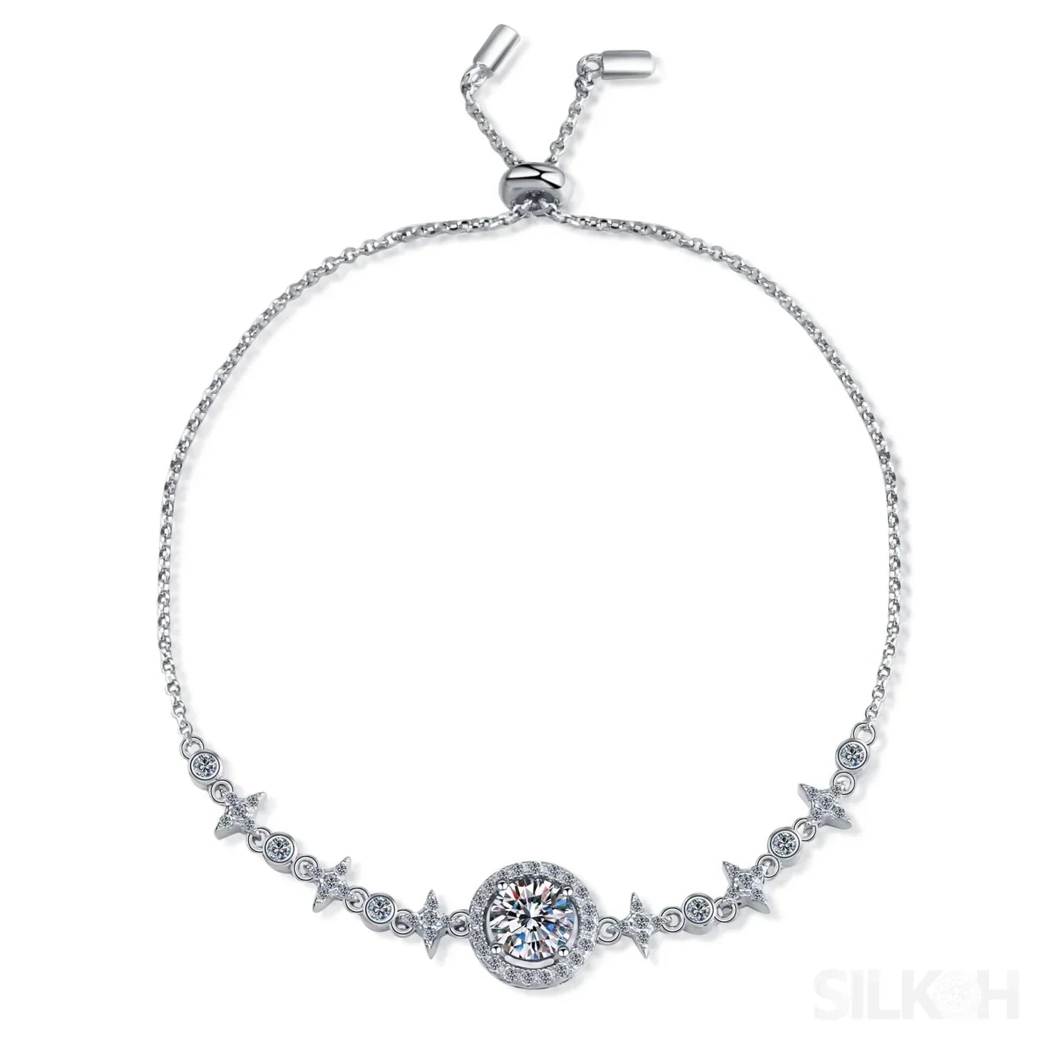 Star Adjustable Moissanite Bracelet Ada
