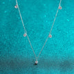 Star Clavicle 925 Sterling Silver Moissanite Necklace Cam