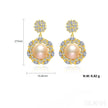 Steamed Bun Sterling Silver Pearl Bead flower Earrings Alaia