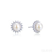 Sunflower Sterling Silver Pearl Stud Earrings Amaya