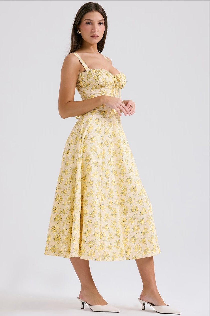 Tiana Midi Dress - Floral Print
