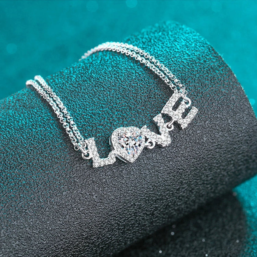 Timeless Love Script Moissanite Bracelet Bry