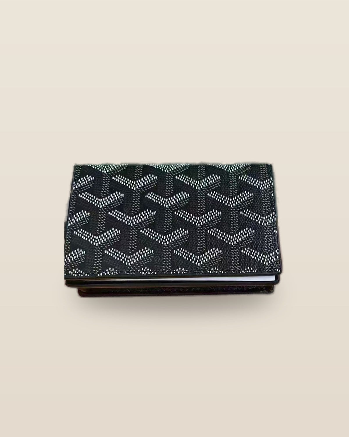 Honore Chevron Card Wallet - Black