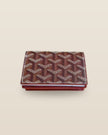 Honore Chevron Card Wallet - Red