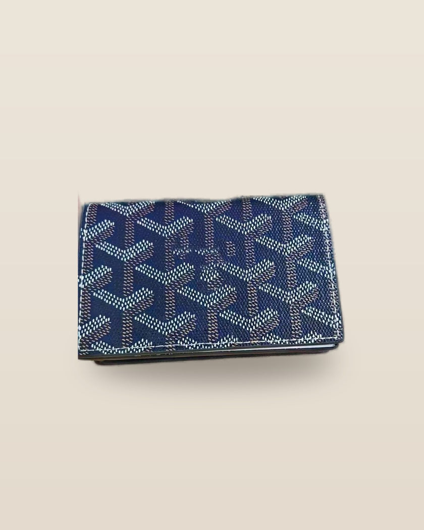 Honore Chevron Card Wallet - Royal Blue