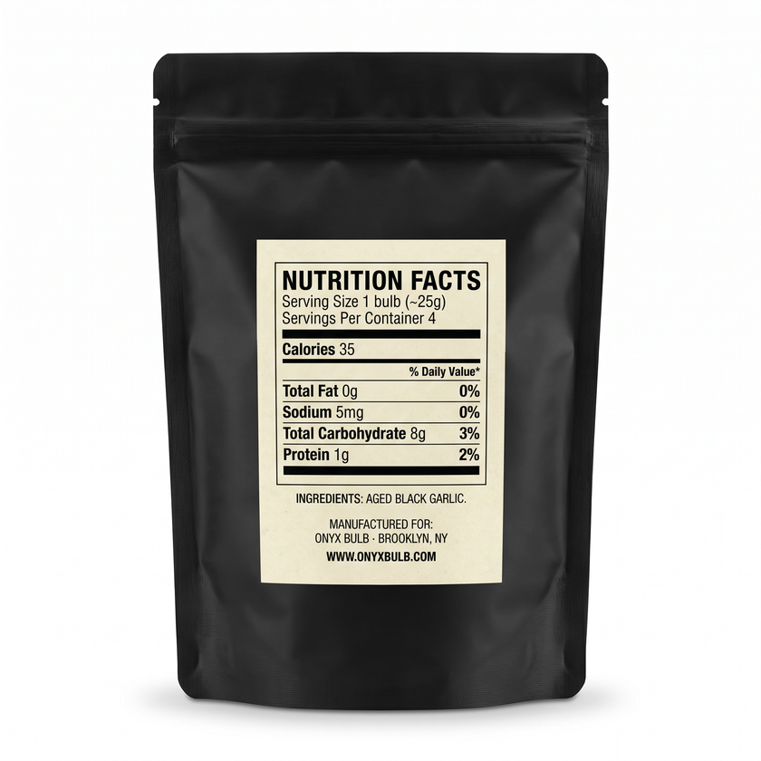 Whole Bulb — 4 Pack — nutrition facts label