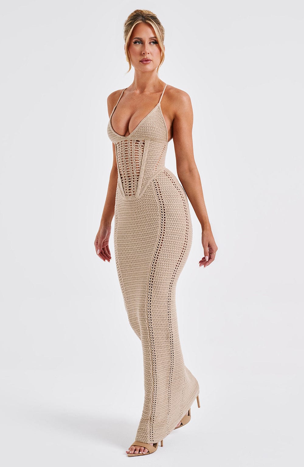 Xena Maxi Dress - Beige