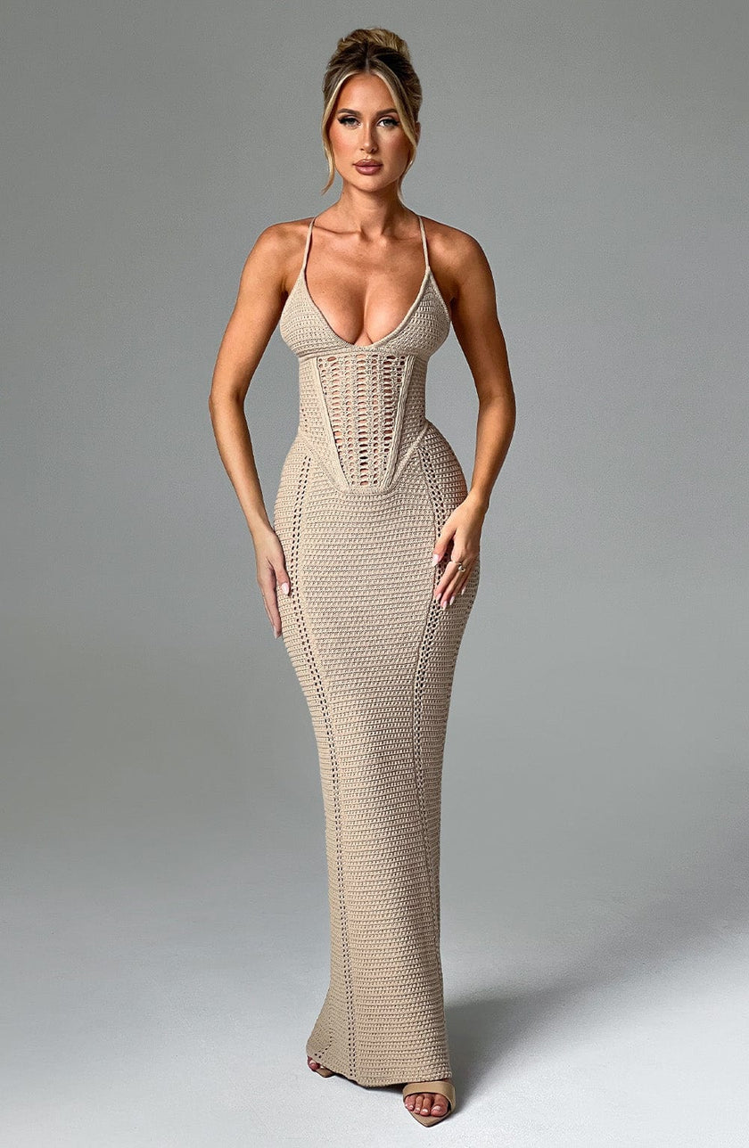 Xena Maxi Dress - Beige