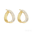 Zircon Inlaid 18K Gold Plated Sterling Silver Minimalist Stud Earrings Mia